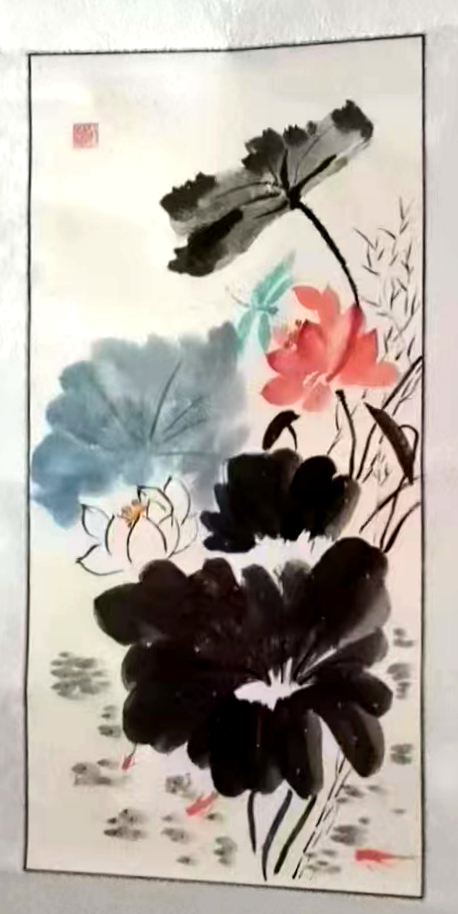 西峽服務區周彩芳書畫作品《清蓮圖》.jpg 西峽服務區周彩芳書畫作品《清蓮圖》.jpg